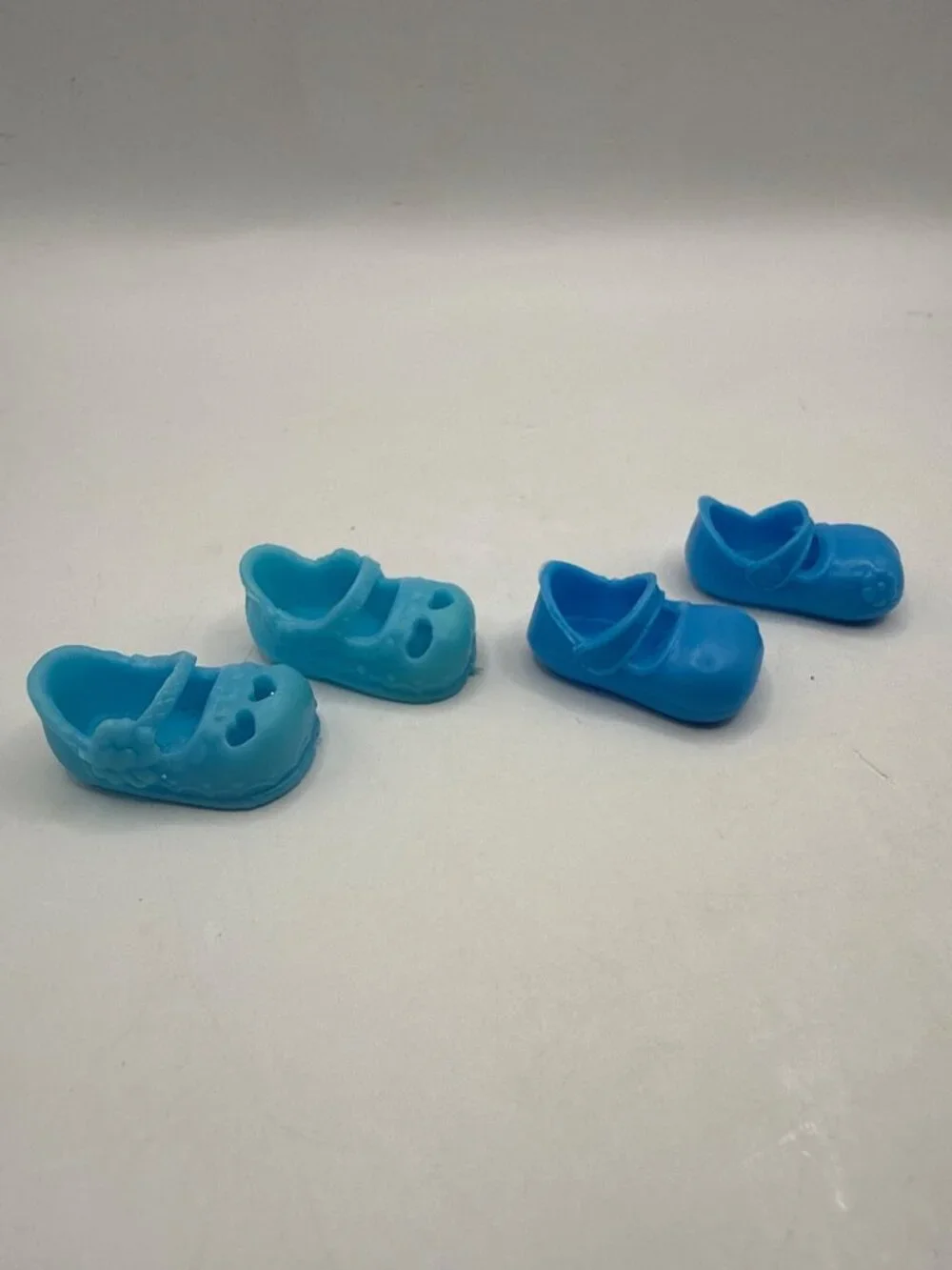 Blue Doll Shoes Bundle Mini Mary Janes Replacement Toy Accessory Lot